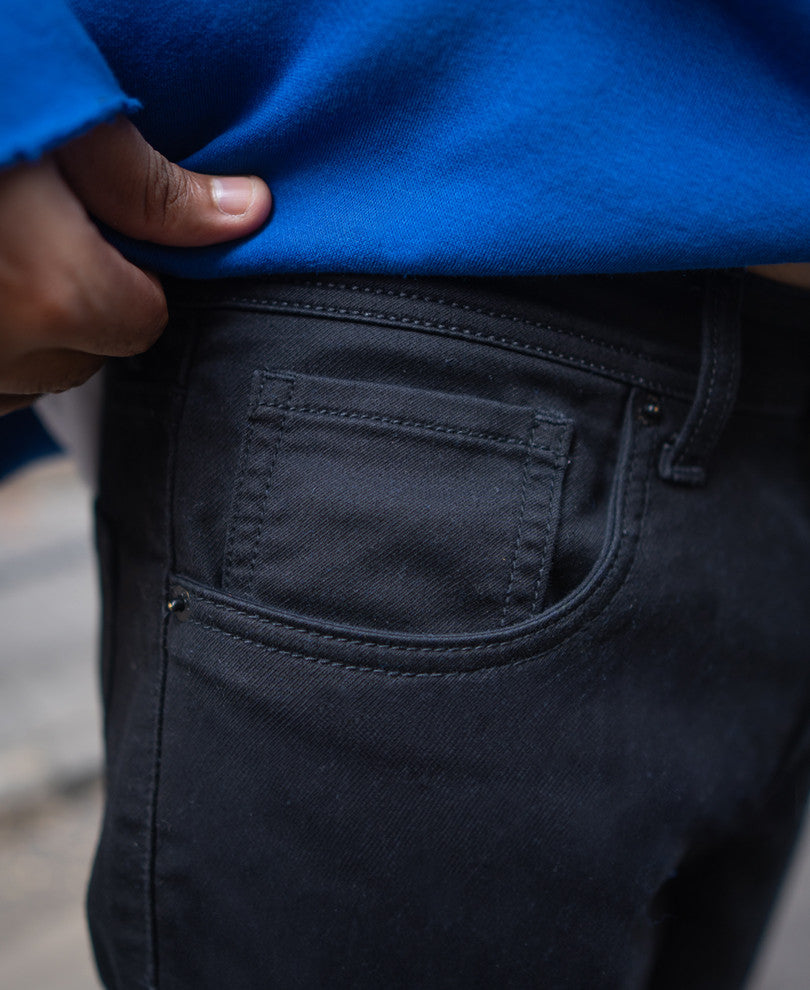 Black Basic Regular Fit Denim Jeans