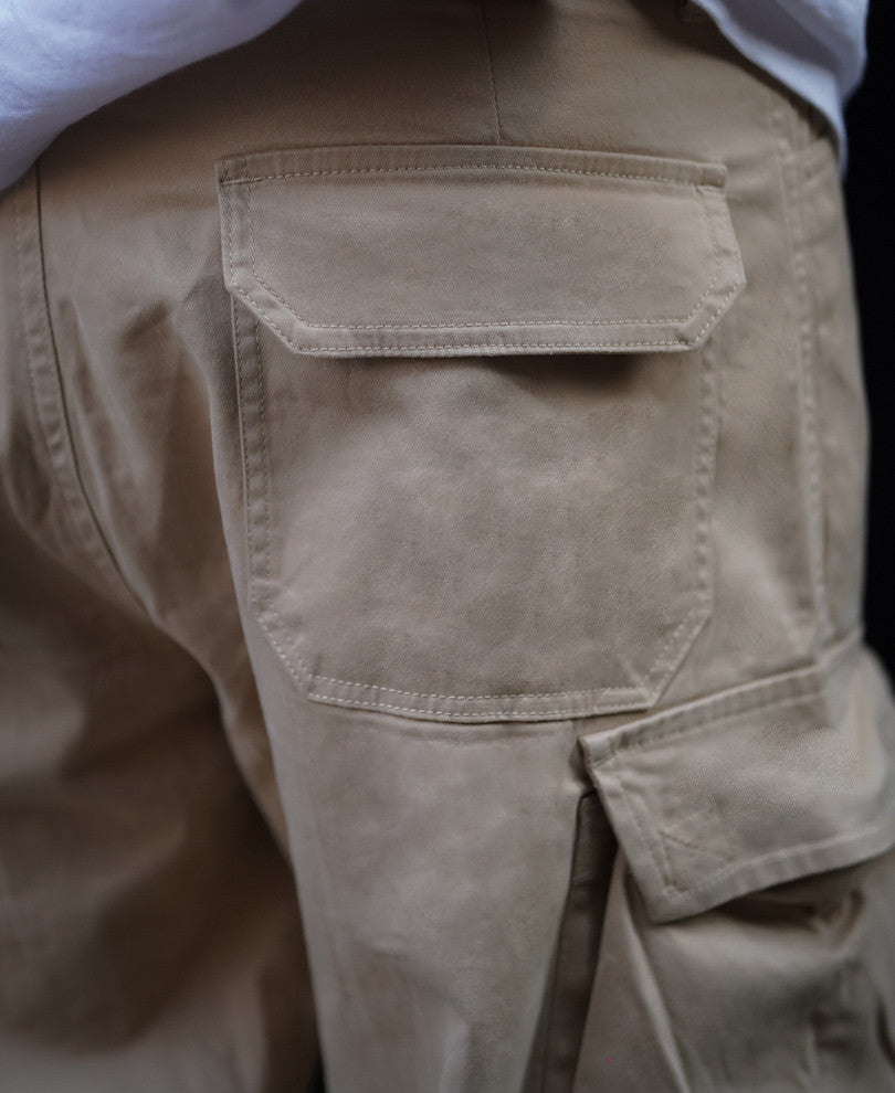 Camel Double Pocket Regular Fit Cargo Pant