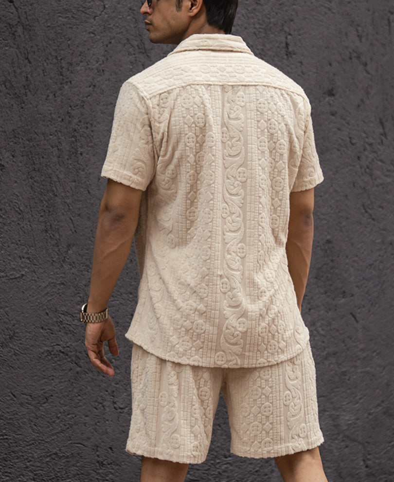 Cream Regular Fit Cordset