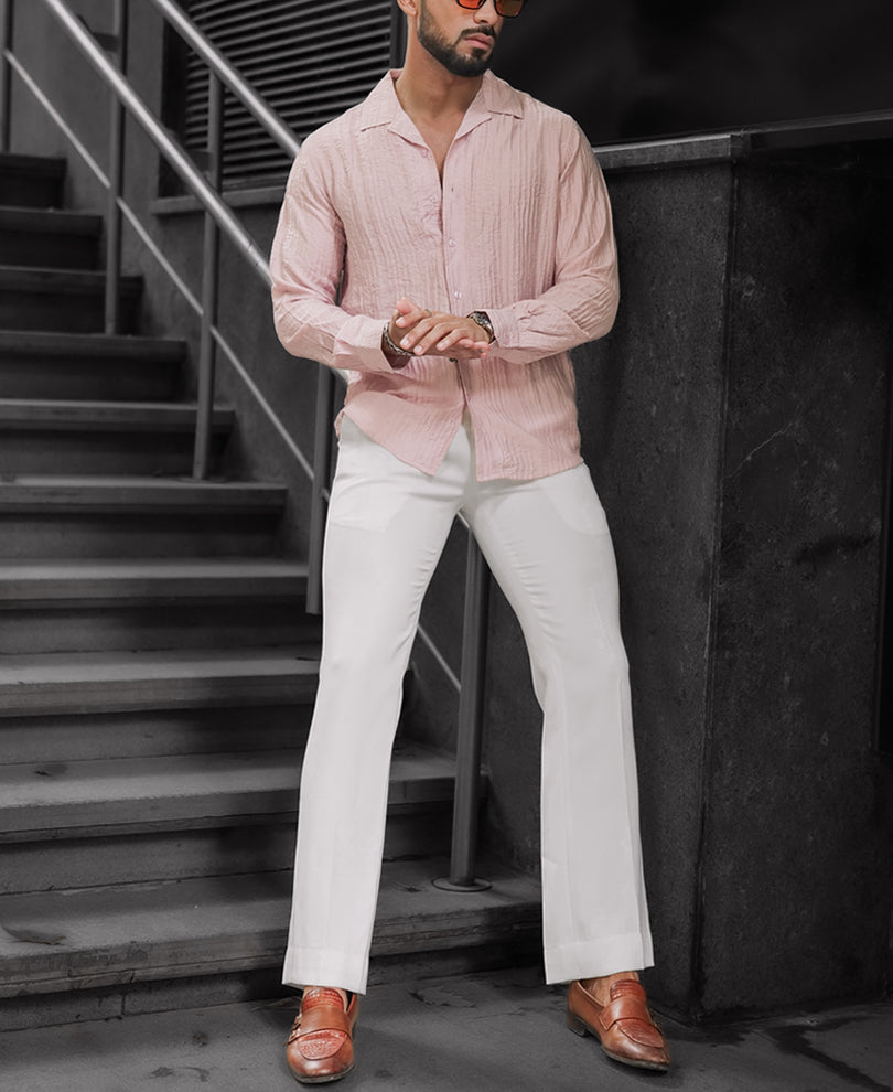 Dull Rose Regular Fit Full Sleeves Shirt