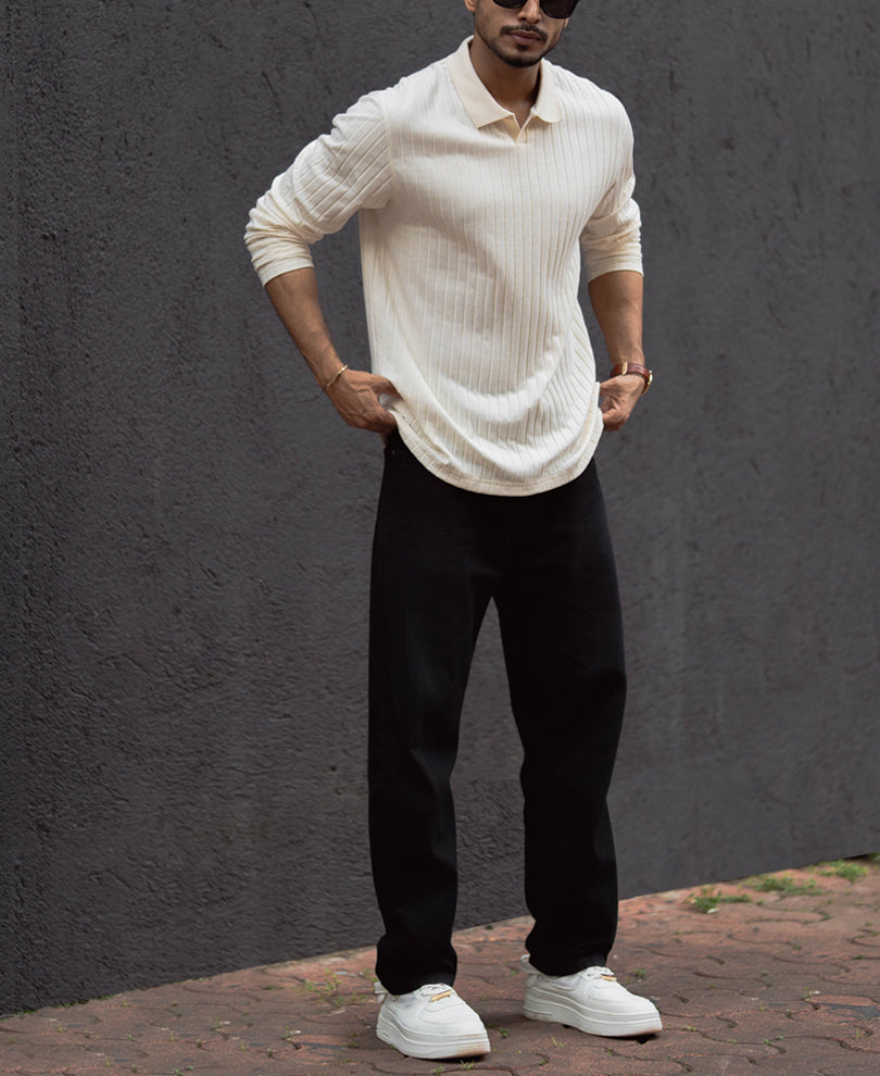 Alabaster Regular Fit Full Sleeves T-Shirt