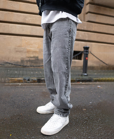 Light Carbon Black Baggy Fit Denim Jeans