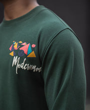 Green Regular Fit Full Sleeves Printed T-Shirt