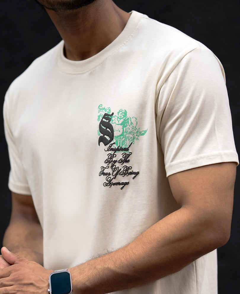 Off-White Printed Regular Fit Half Sleeves T-Shirt