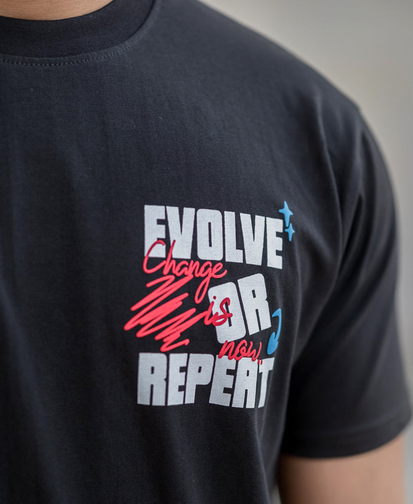 Black Evolve Printed T-Shirt