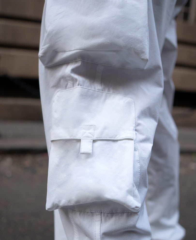 White Technical Cargo Pant