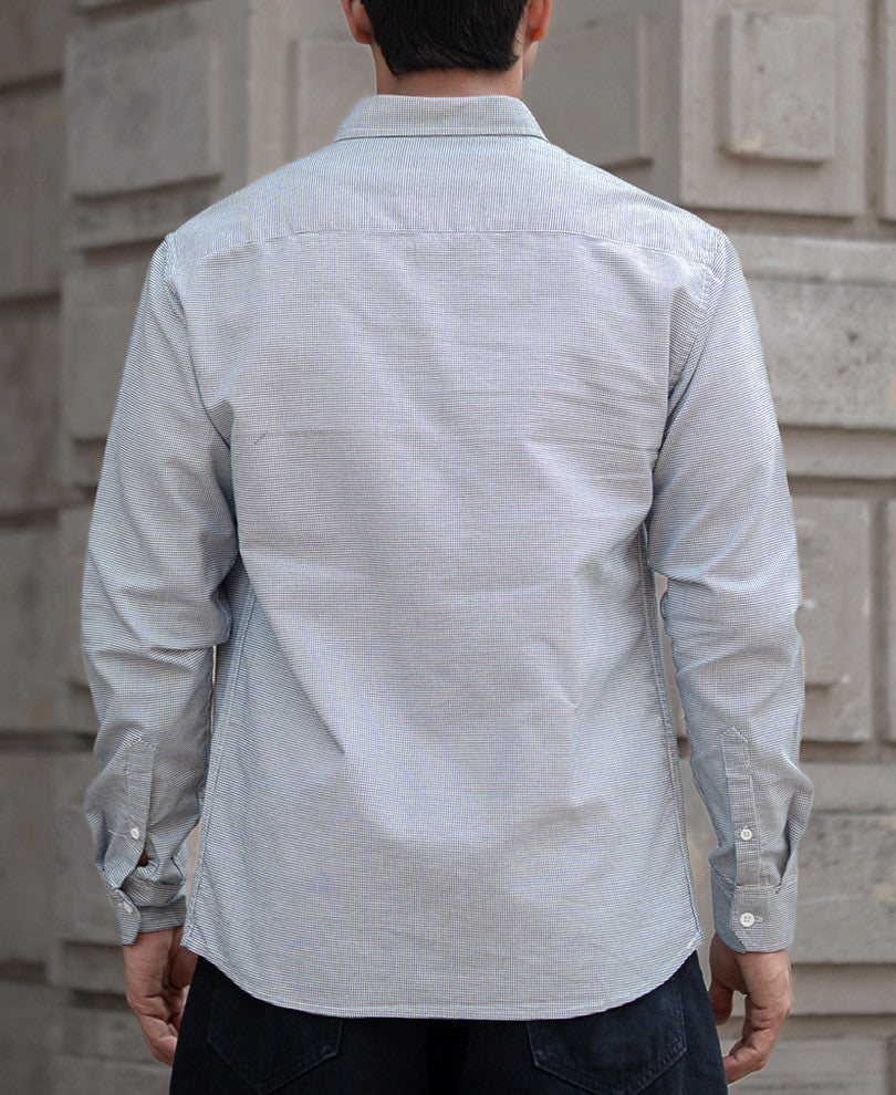 Grey Micro Checks Shirt