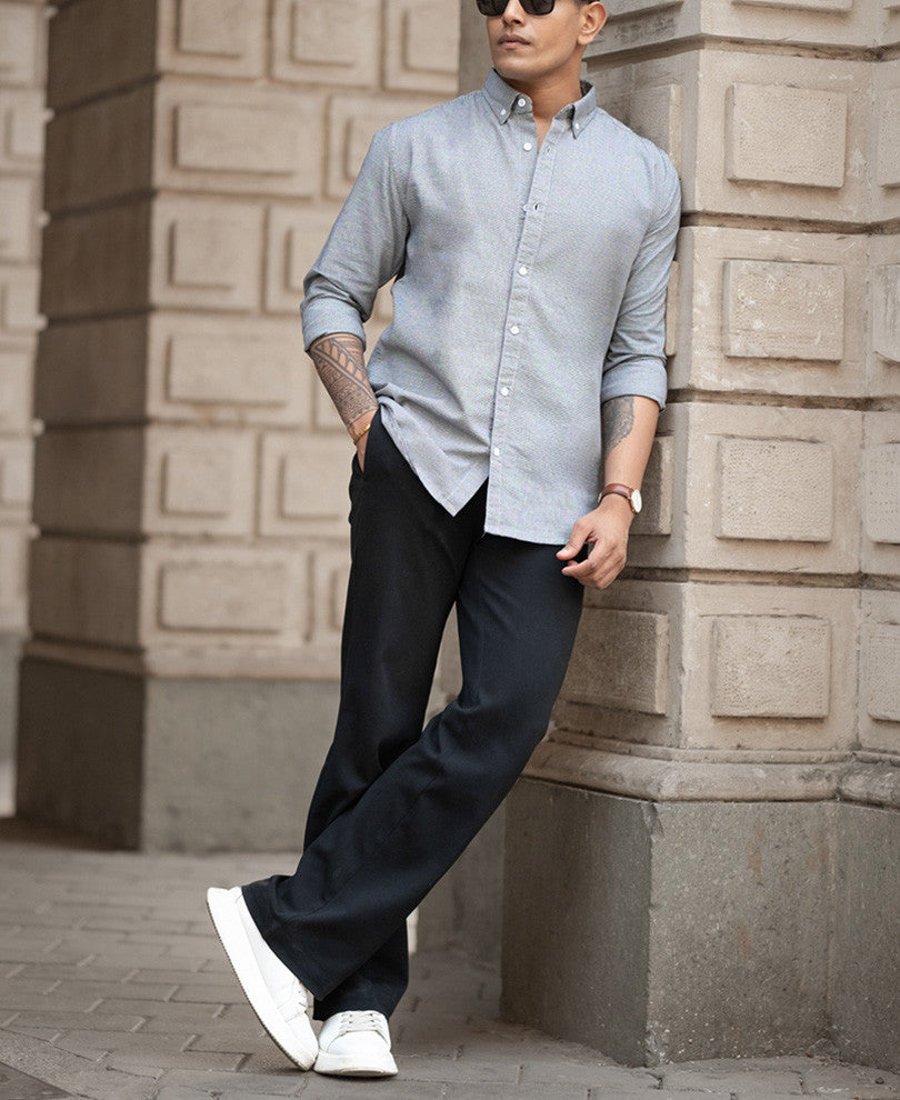 Black Micro Checks Shirt