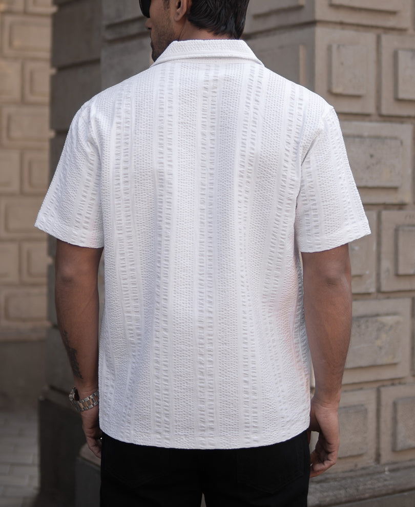White Seersucker Shirt