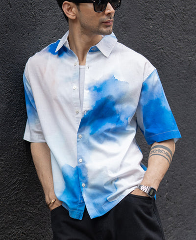 Blue Tie Dye Print shirt