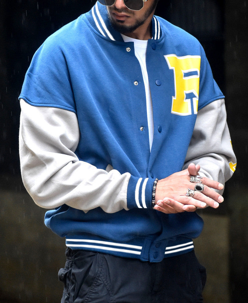 Blue Varsity Baseball Jacket