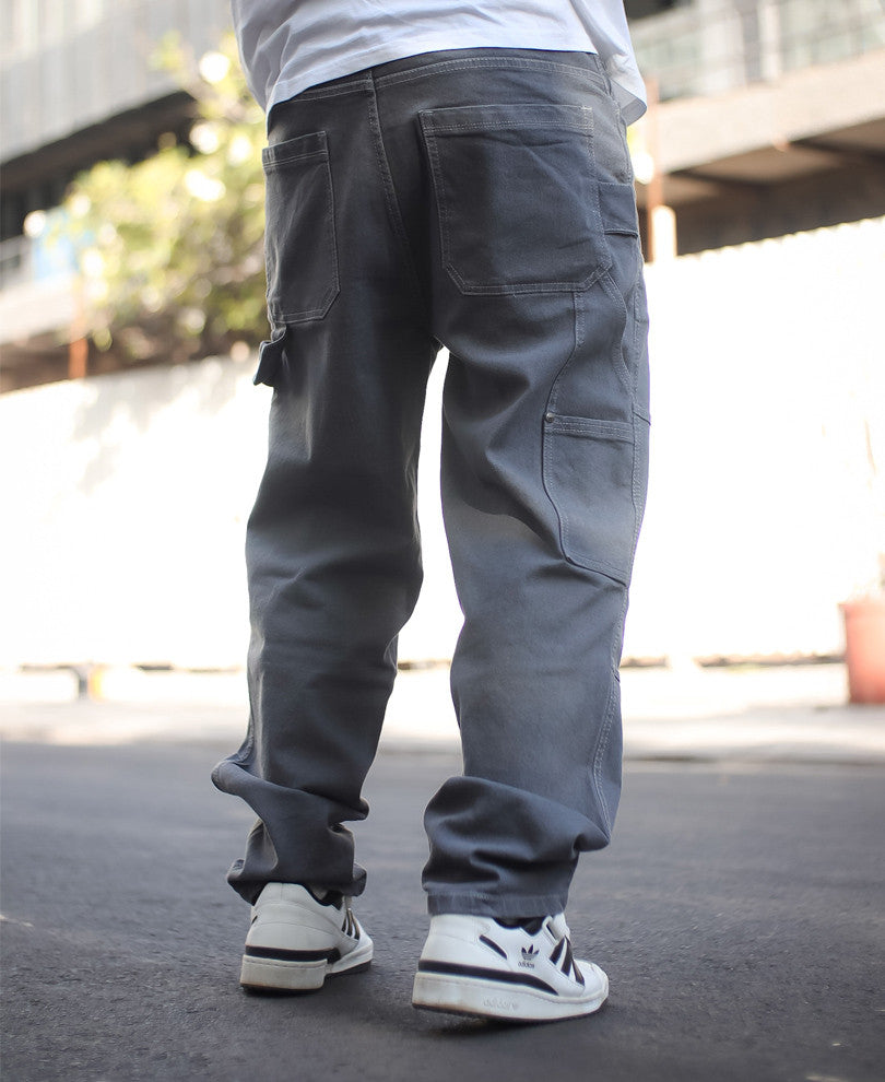 Dark Grey Carpenter Baggy Fit Jeans