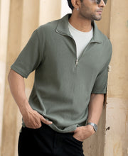 Agave Green Oversized Half Sleeves T-Shirt