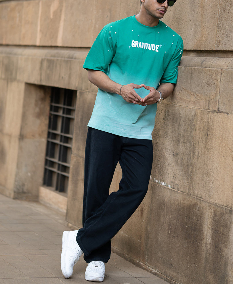 Green Ombre Printed T-Shirt