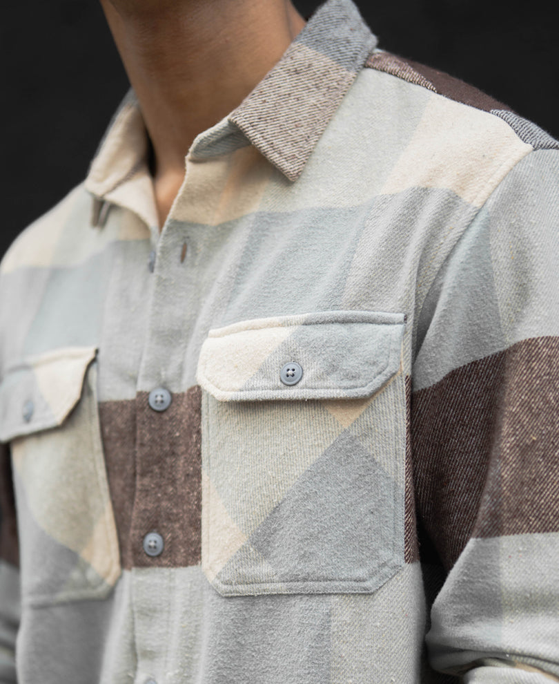 Multi Colour Double Pocket Regular Fit Full Sleeves Shirt