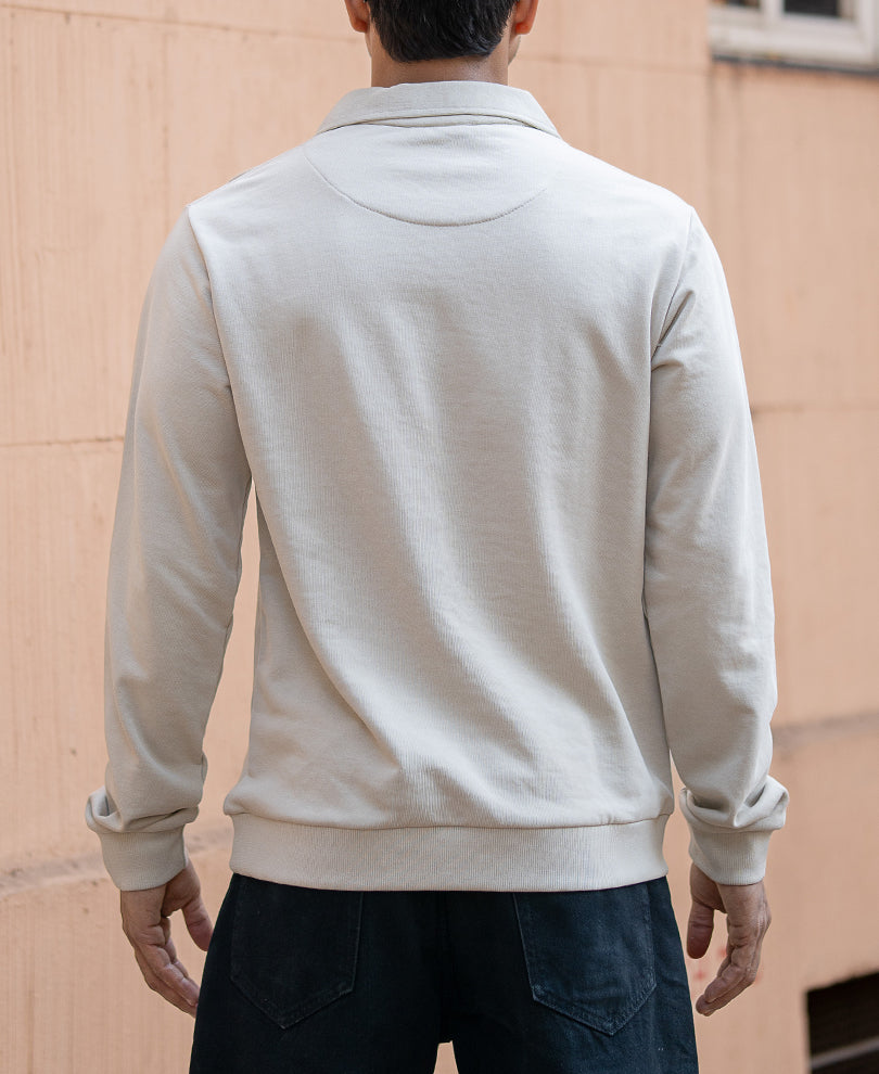 Beige Boston Zipper T-Shirt