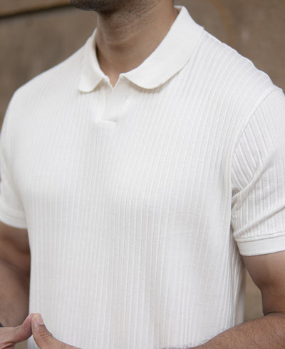 White Rib T-Shirt