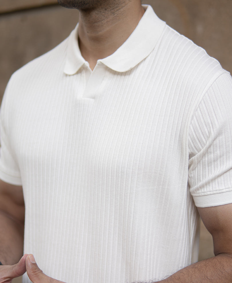 White Rib T-Shirt