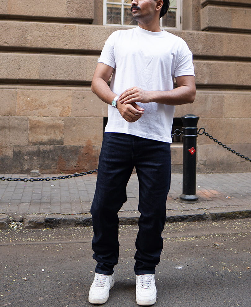 Raw Indigo Denim Regular Fit Jeans