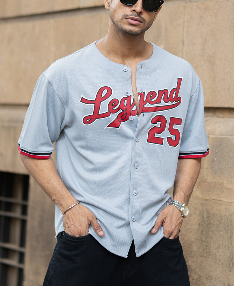 Grey Printed Jersey Shirt