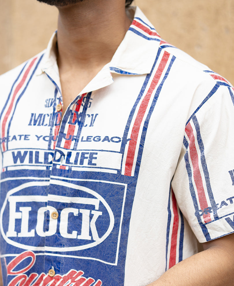 Washed Stripe Print Shirt