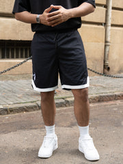 Black Mesh Basketball Short