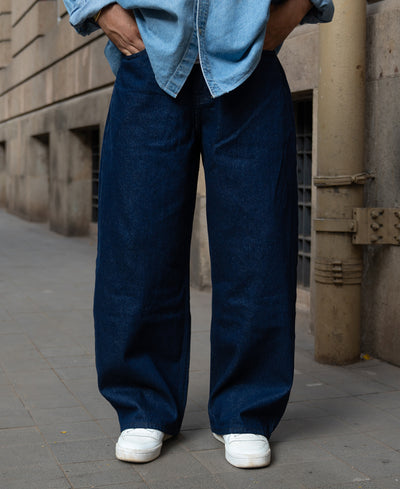 Basic Raw Wash Barrel Fit Denim