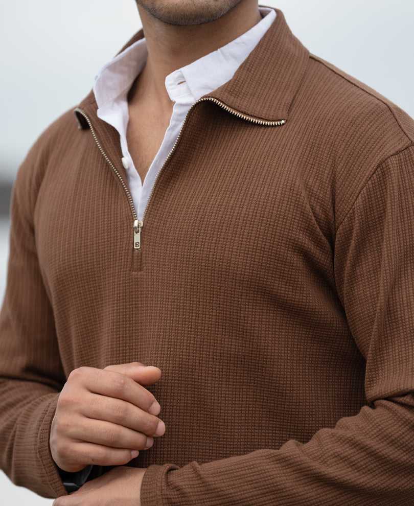 Espresso Brown Structured Polo T-Shirt