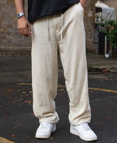 Natural Structure Linen Trouser