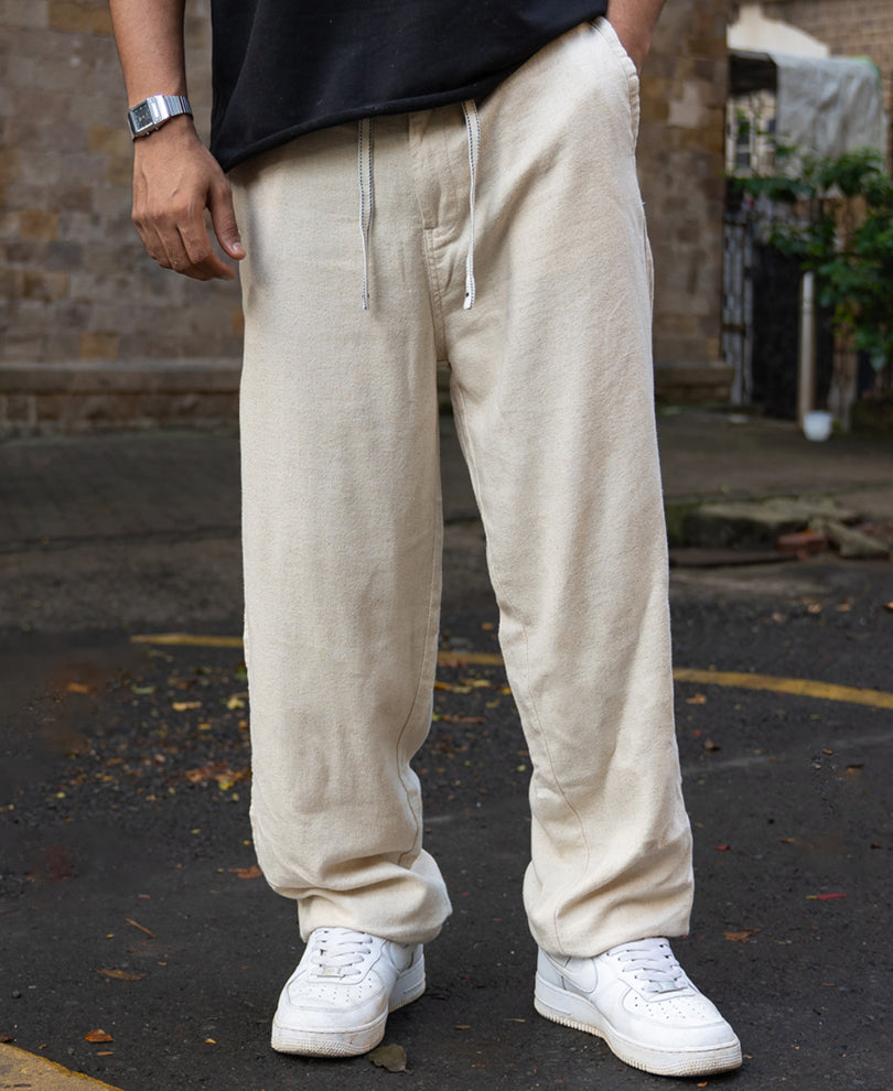 Natural Structure Linen Trouser
