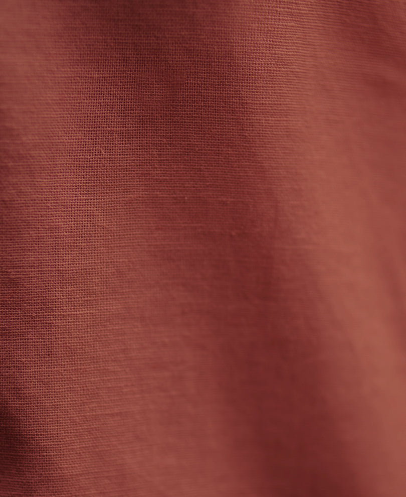 Light Wine Linen Blend Shirt.