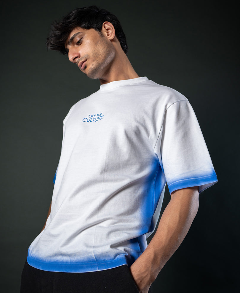White Sprayed Oversize T-Shirt