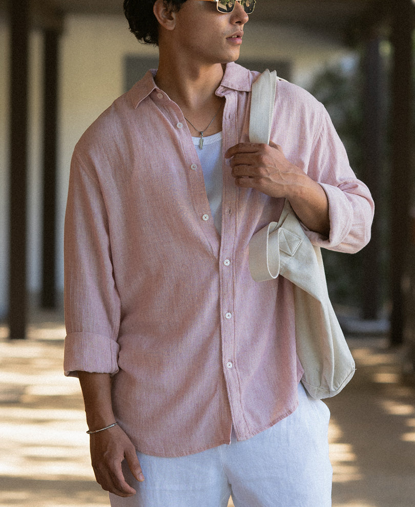 Onion Linen Blend Structured Shirt.