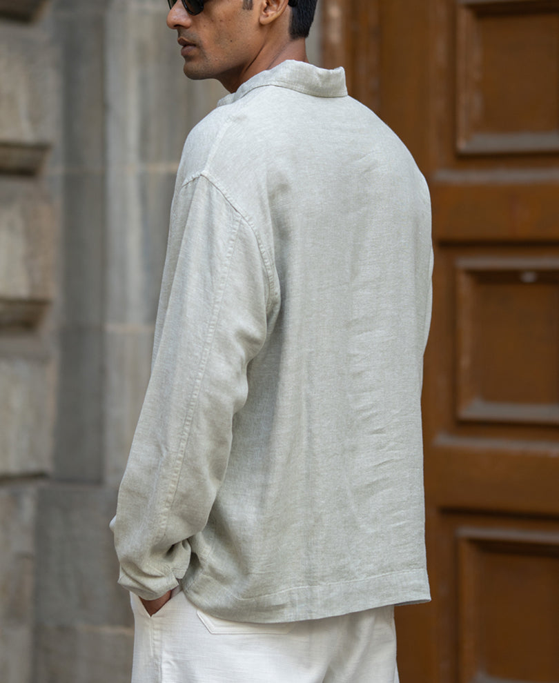 Pista Grey Lightweight Collar Shirt.