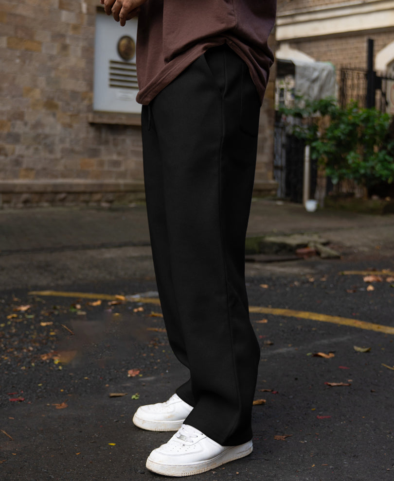 Black Baggy Knit Sweatpant