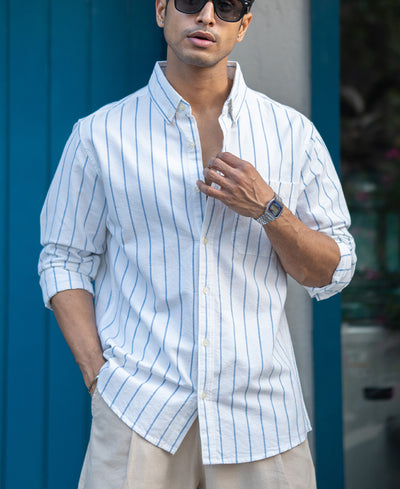 White Oxford Stripe Shirt