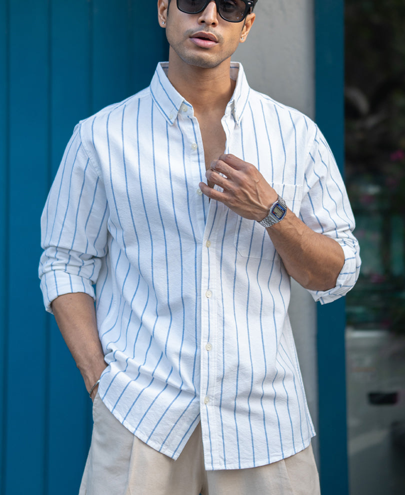 White Oxford Stripe Shirt