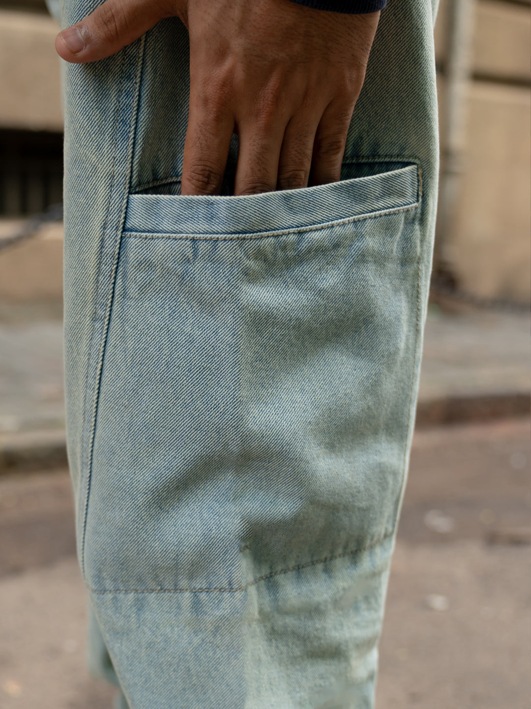 Light Blue Panneled Jeans