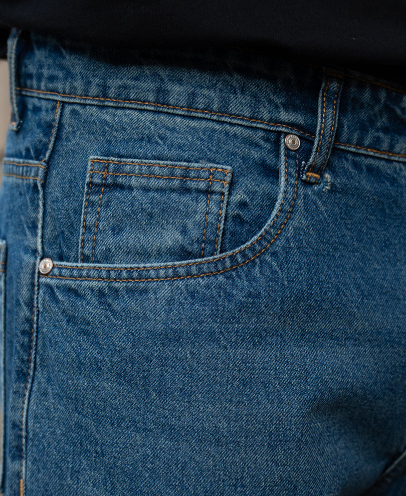 Barrel Fit Denim Jeans