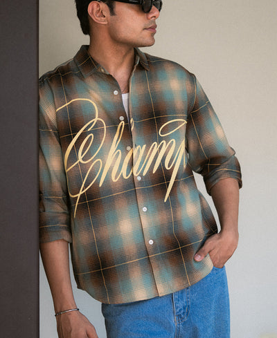 Multicolour Printed Checks Shirt