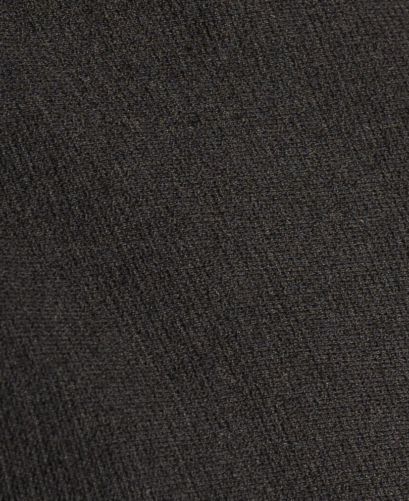 Black Henley Neck Knit T-Shirt