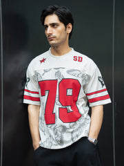 Off White Butterfly Print Jersey T-Shirt