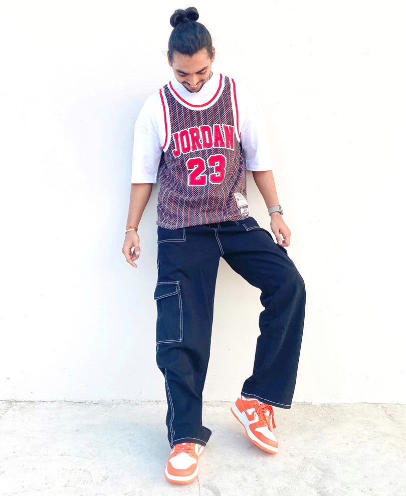 White Jordan 23 Oversize Drop Shoulder T Shirt