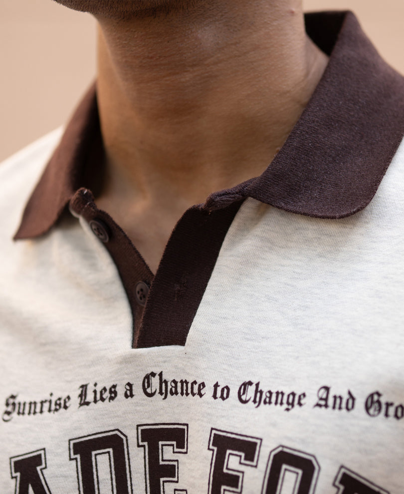 Grey Melange Printed Sweatshirt