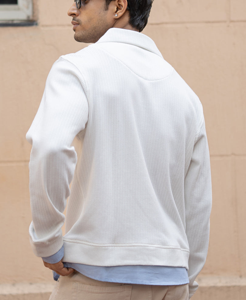 Offwhite Contrast Polo T-Shirt