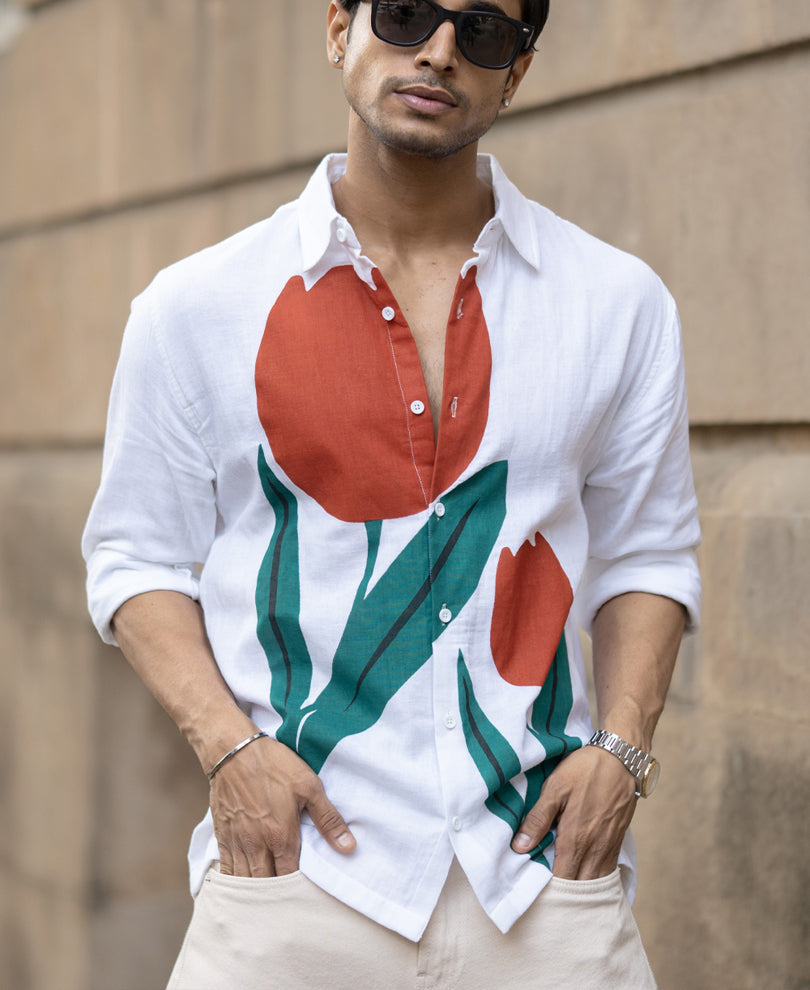Tulip Print Lightweight Shirt