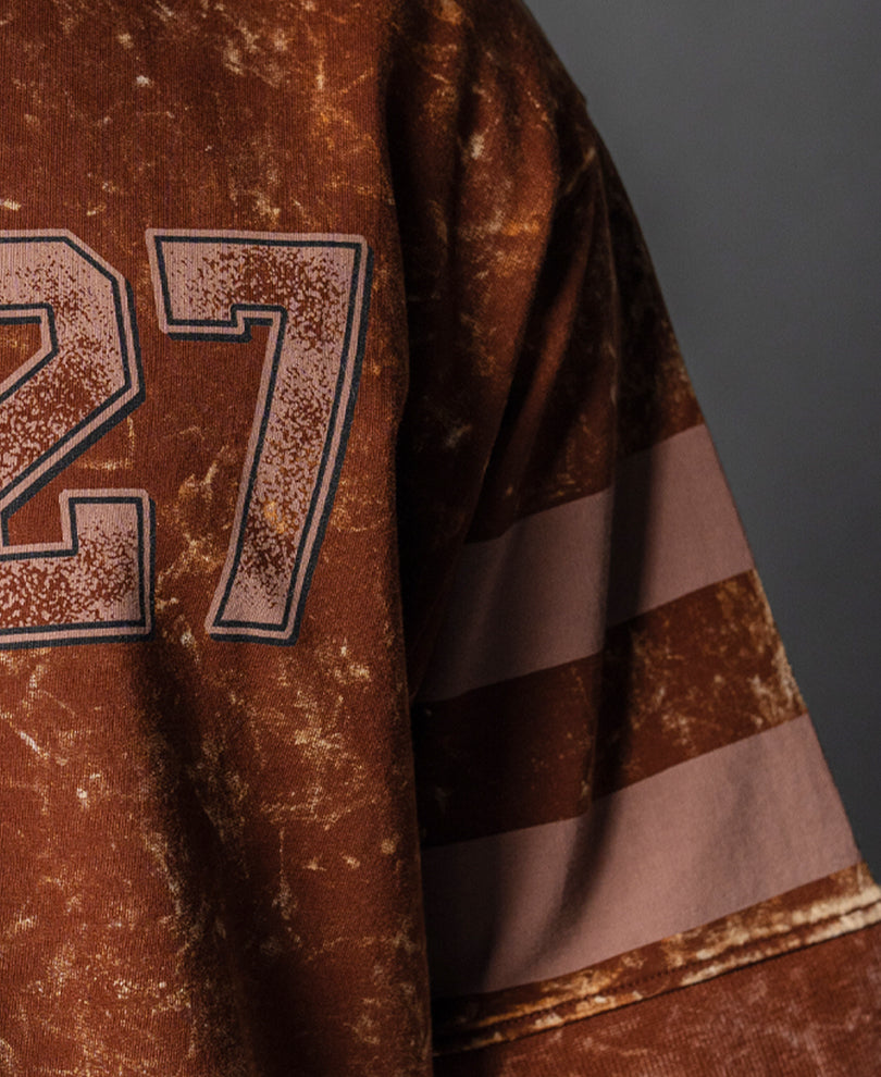 Brown Washed Graphic Oversized T-Shirt.