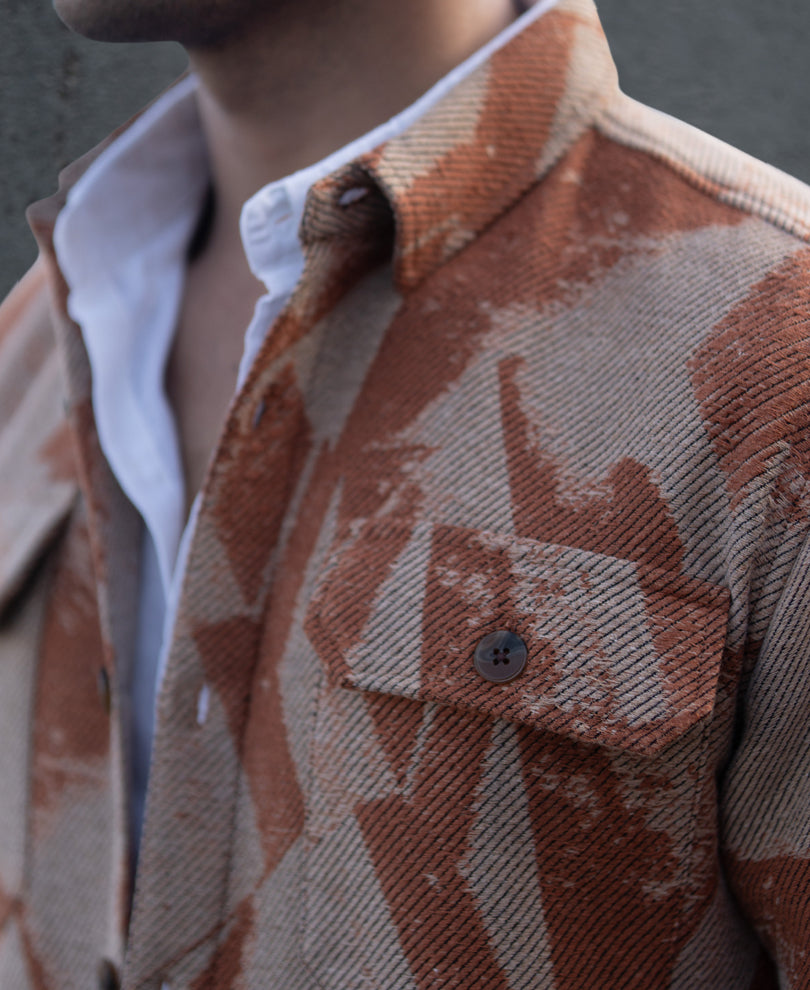 Ochre Jacquard Overshirt.