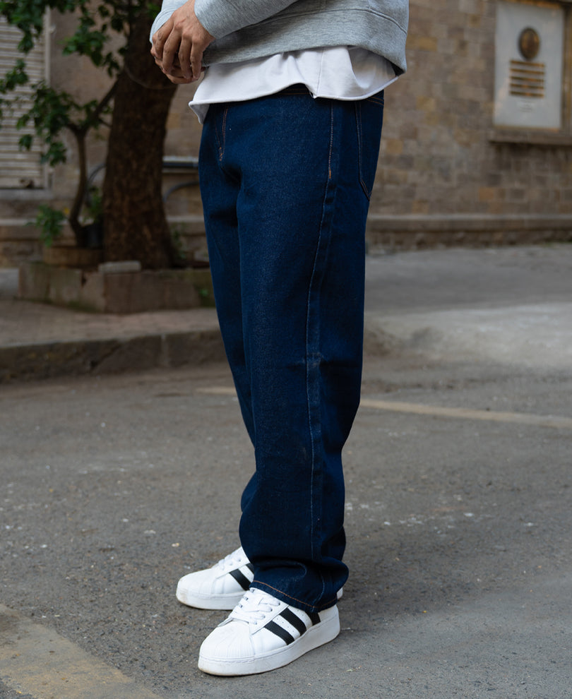 Raw Indigo Baggy Jeans.