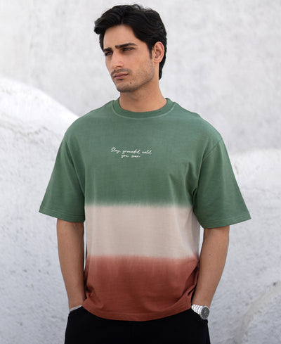 Green & Brown Ombre T-Shirt